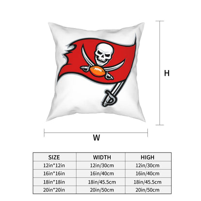 Custom Decorative Football Pillow Case Tampa Bay Buccaneers White Pillowcase Personalized Throw Pillow Covers