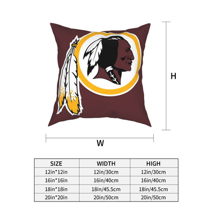 Custom Decorative Football Pillow Case Washington Redskins Burgundy Pillowcase Personalized Throw Pillow Covers