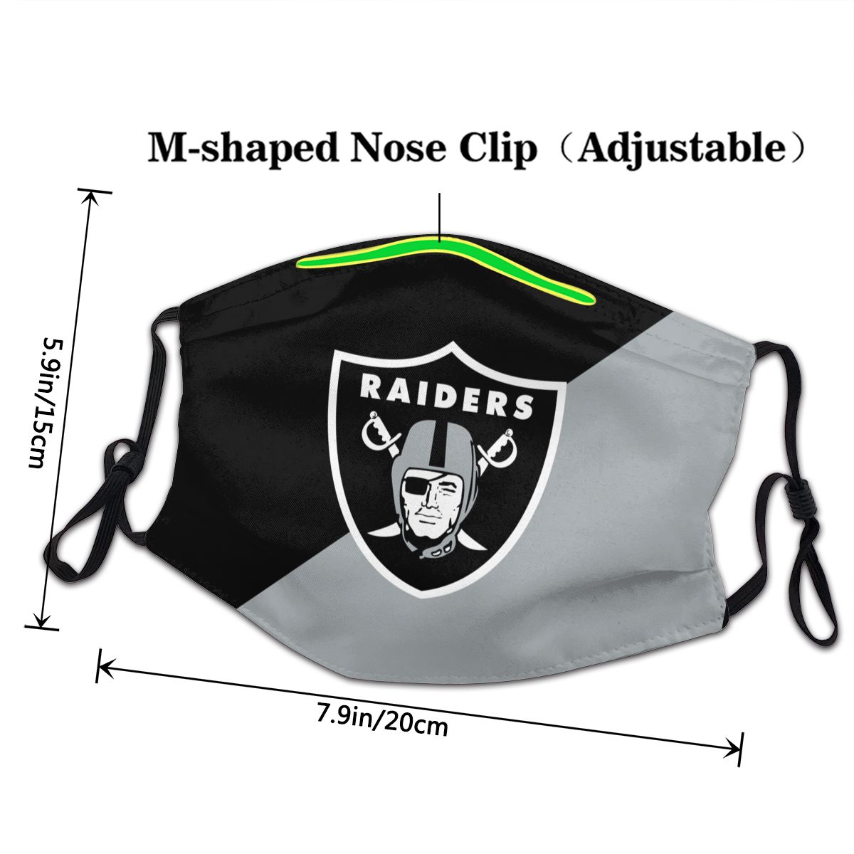 Custom Football Personalized Las Vegas Raiders Dust Face Mask With Filters PM 2.5