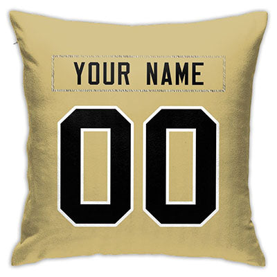 Custom Football New Orleans Saints Decorative Throw Pillow Cover 18" x 18"- Print Personalized Style Customizable Design Team Any Name & Number