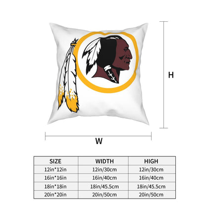 Custom Decorative Football Pillow Case Washington Redskins White Pillowcase Personalized Throw Pillow Covers