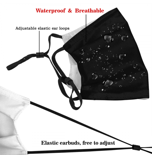 Custom Print Football Personalized Own Design Dust Face Mask With Filters PM 2.5