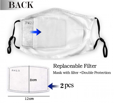 Print Football Personalized Los Angeles Chargers Adult Dust Mask With PM 2.5 Filter