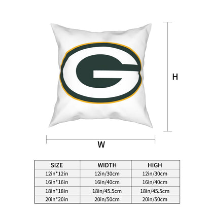 Custom Decorative Football Pillow Case Green Bay Packers White Pillowcase Personalized Throw Pillow Covers