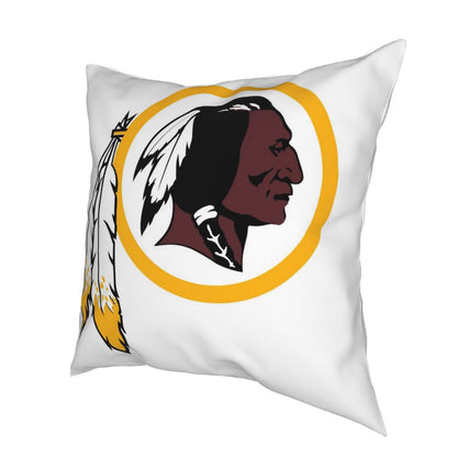 Custom Decorative Football Pillow Case Washington Redskins White Pillowcase Personalized Throw Pillow Covers