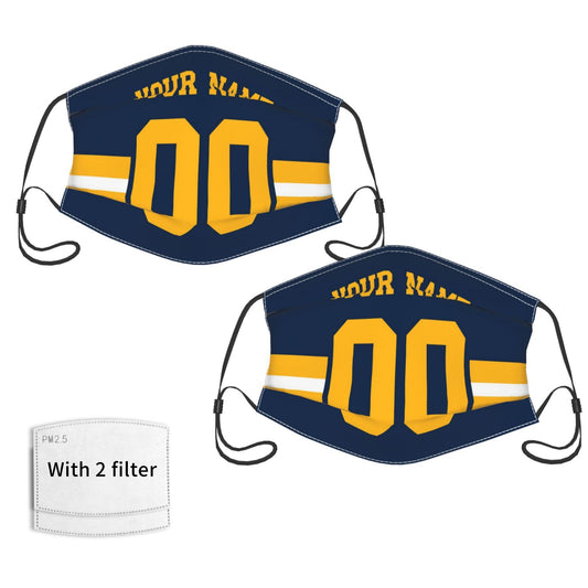 2-Pack Green Bay Packers Face Covering Football Team Decorative Adult Face Mask With Filters PM 2.5 Navy