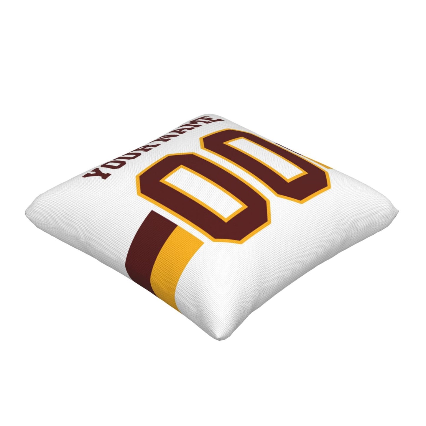 Custom White Washington Commanders Decorative Throw Pillow Case - Print Personalized Football Team Fans Name & Number Birthday Gift