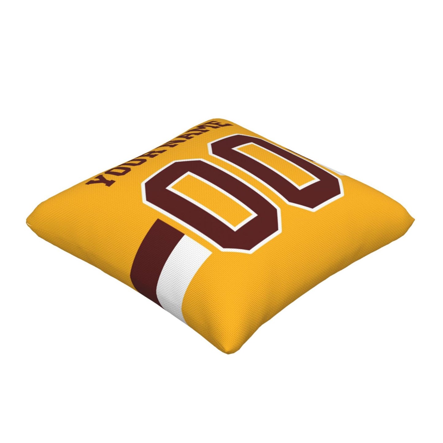 Custom Gold Washington Commanders Decorative Throw Pillow Case - Print Personalized Football Team Fans Name & Number Birthday Gift