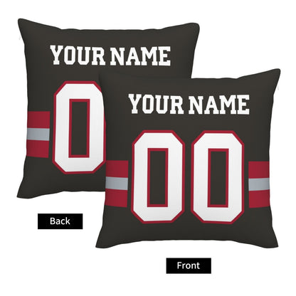 Custom Pewter Tampa Bay Buccaneers Decorative Throw Pillow Case - Print Personalized Football Team Fans Name & Number Birthday Gift
