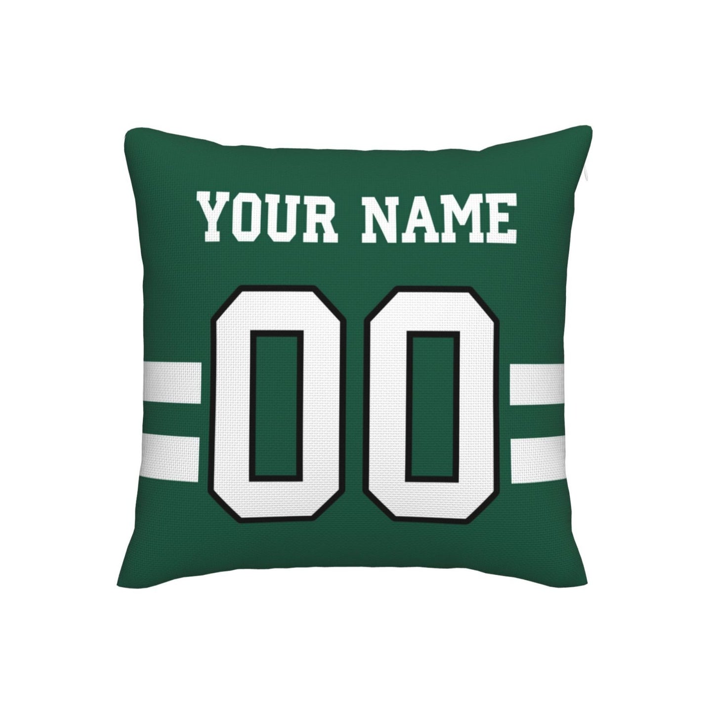 Custom Green New York Jets Decorative Throw Pillow Case - Print Personalized Football Team Fans Name & Number Birthday Gift