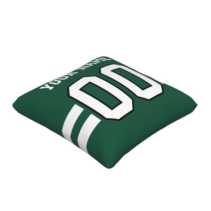 Custom Green New York Jets Decorative Throw Pillow Case - Print Personalized Football Team Fans Name & Number Birthday Gift