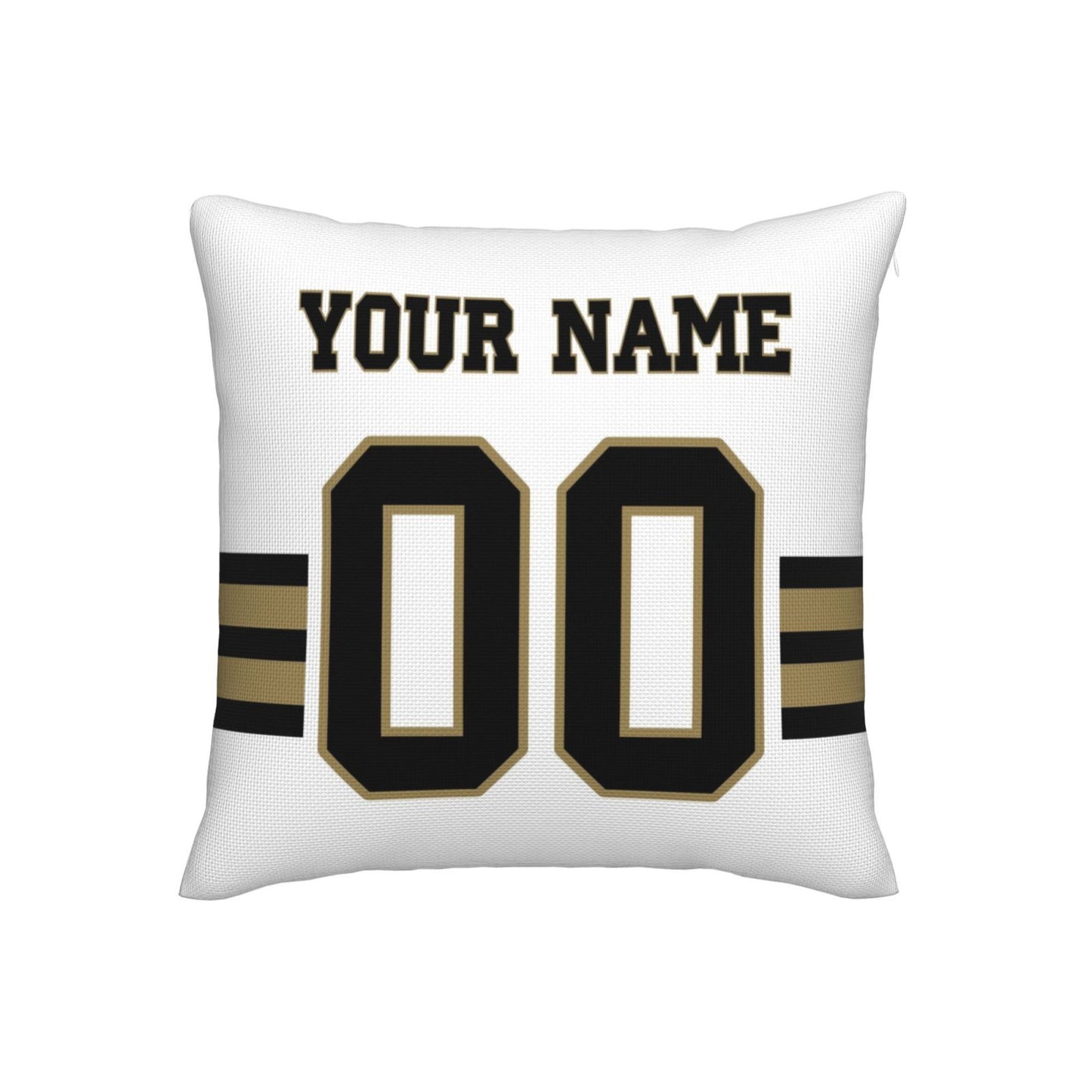 Custom White New Orleans Saints Decorative Throw Pillow Case - Print Personalized Football Team Fans Name & Number Birthday Gift