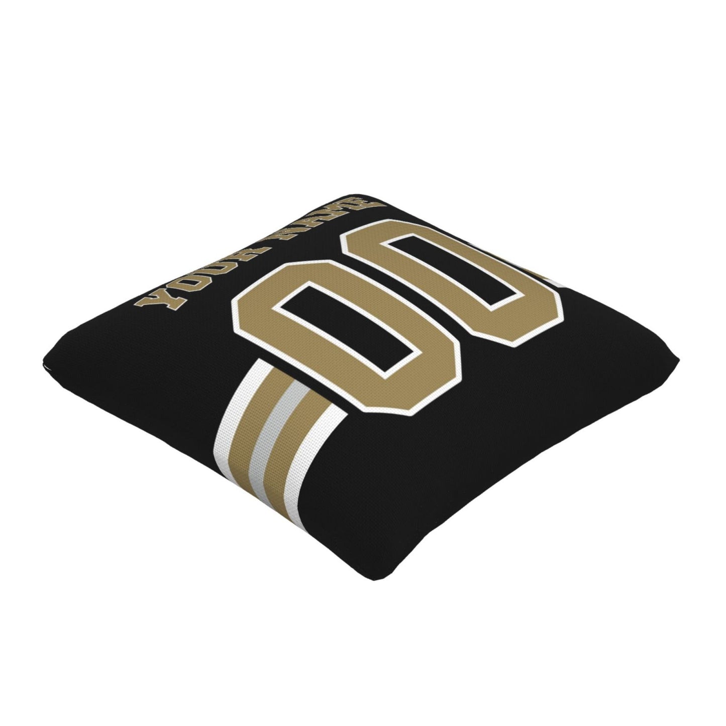 Custom Black New Orleans Saints Decorative Throw Pillow Case - Print Personalized Football Team Fans Name & Number Birthday Gift