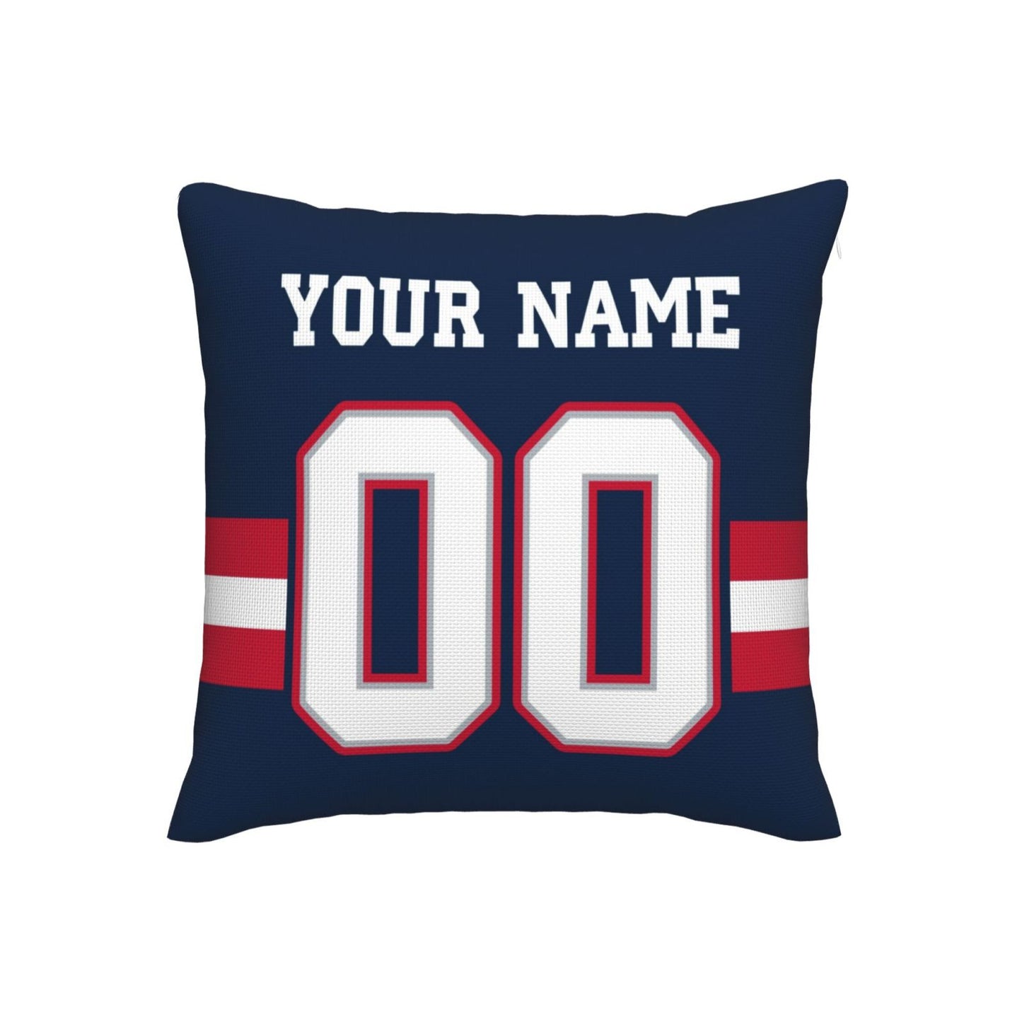 Customized New England Patriots Football Team Decorative Throw Pillow Case Print Personalized Football Style Fans Letters & Number Navy Pillowcase Birthday Gift