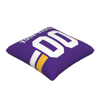 Customized Minnesota Vikings Football Team Decorative Throw Pillow Case Print Personalized Football Style Fans Letters & Number Purple Pillowcase Birthday Gift
