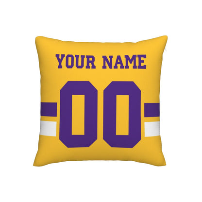 Customized Minnesota Vikings Football Team Decorative Throw Pillow Case Print Personalized Football Style Fans Letters & Number Orange Pillowcase Birthday Gift