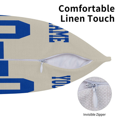 Customized Los Angeles Rams Football Team Decorative Throw Pillow Case Print Personalized Football Style Fans Letters & Number Cream Pillowcase Birthday Gift