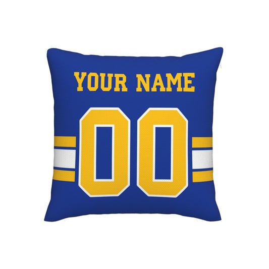 Customized Los Angeles Chargers Football Team Decorative Throw Pillow Case Print Personalized Football Style Fans Letters & Number Royal Pillowcase Birthday Gift