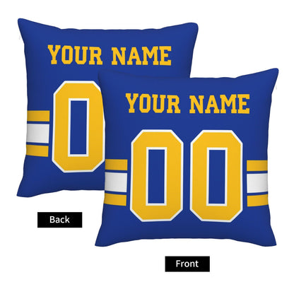Customized Los Angeles Chargers Football Team Decorative Throw Pillow Case Print Personalized Football Style Fans Letters & Number Royal Pillowcase Birthday Gift