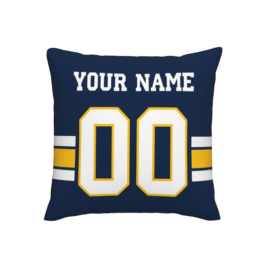 Customized Los Angeles Chargers Football Team Decorative Throw Pillow Case Print Personalized Football Style Fans Letters & Number Navy Pillowcase Birthday Gift