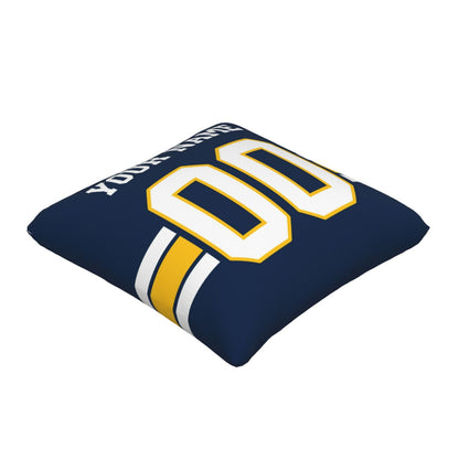 Customized Los Angeles Chargers Football Team Decorative Throw Pillow Case Print Personalized Football Style Fans Letters & Number Navy Pillowcase Birthday Gift