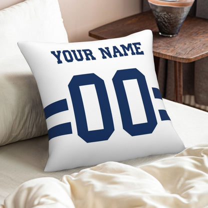 Customized Indianapolis Colts Football Team Decorative Throw Pillow Case Print Personalized Football Style Fans Letters & Number White Pillowcase Housewarming Gifts
