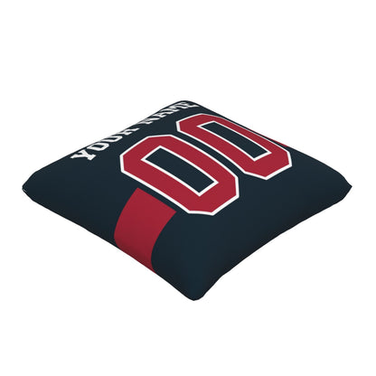 Customized Houston Texans Football Team Decorative Throw Pillow Case Print Personalized Football Style Fans Letters & Number Navy Pillowcase Birthday Gift