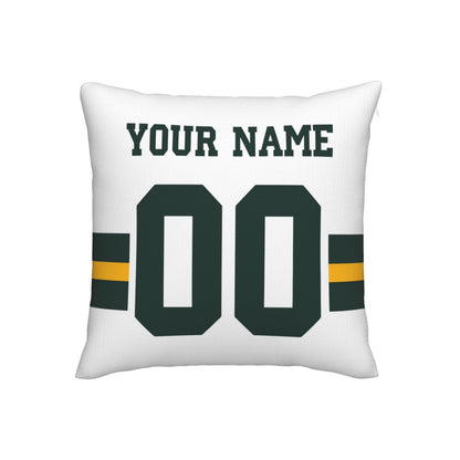 Customized Green Bay Packers Football Team Decorative Throw Pillow Case Print Personalized Football Style Fans Letters & Number White Pillowcase Birthday Gift