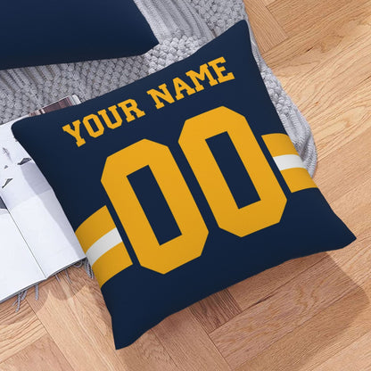 Customized Green Bay Packers Football Team Decorative Throw Pillow Case Print Personalized Football Style Fans Letters & Number Navy Pillowcase Birthday Gift