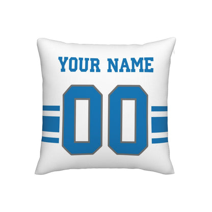 Customized Detroit Lions Football Team Decorative Throw Pillow Case Print Personalized Football Style Fans Letters & Number White Pillowcase Birthday Gift
