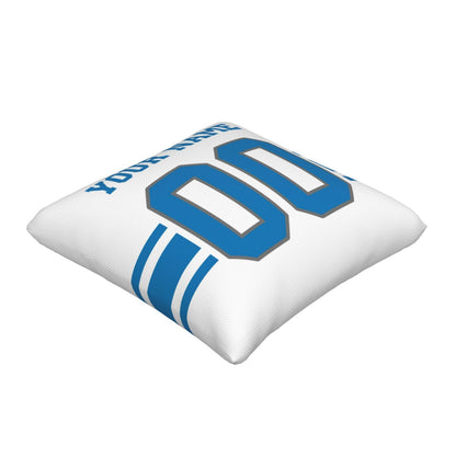 Customized Detroit Lions Football Team Decorative Throw Pillow Case Print Personalized Football Style Fans Letters & Number White Pillowcase Birthday Gift