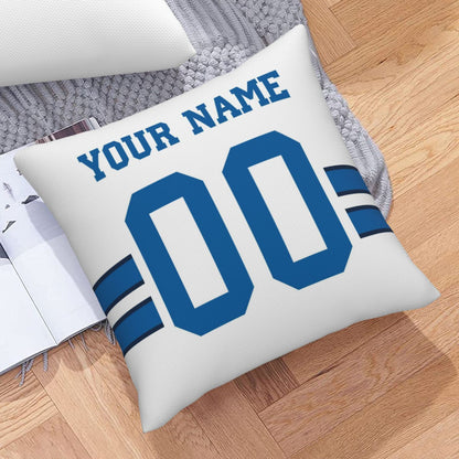 Customized Dallas Cowboys Football Team Decorative Throw Pillow Case Print Personalized Football Style Fans Letters & Number White Pillowcase Birthday Gift