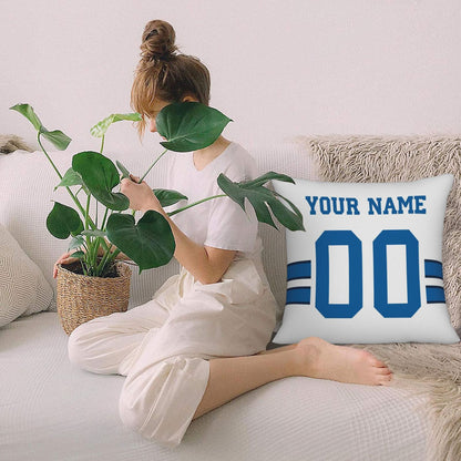 Customized Dallas Cowboys Football Team Decorative Throw Pillow Case Print Personalized Football Style Fans Letters & Number White Pillowcase Birthday Gift