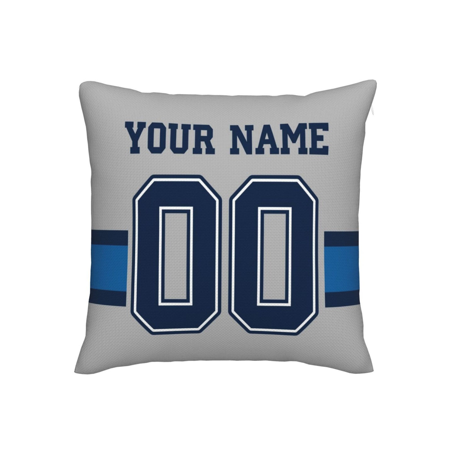 Customized Dallas Cowboys Football Team Decorative Throw Pillow Case Print Personalized Football Style Fans Letters & Number Grey Pillowcase Birthday Gift