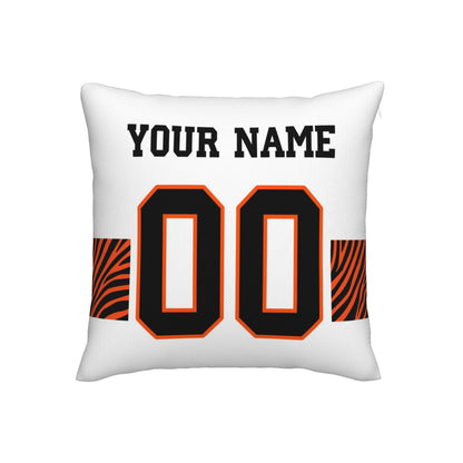 Customized Cincinnati Bengals Football Team Decorative Throw Pillow Case Print Personalized Football Style Fans Letters & Number Pillowcase Birthday Gift