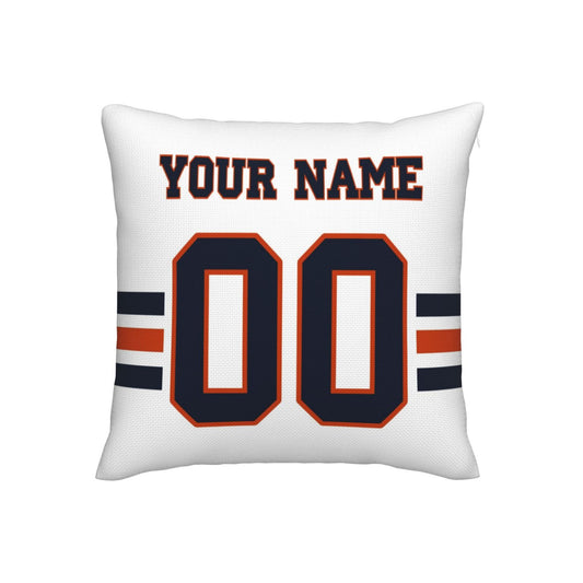 Customized Chicago Bears Football Team Decorative Throw Pillow Case Print Personalized Football Style Fans Letters & Number White Pillowcase Birthday Gift