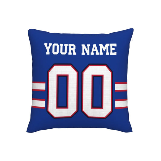 Custom Buffalo Bills Football Team Decorative Throw Pillow Case Print Personalized Football Style Fans Letters & Number Birthday Gift