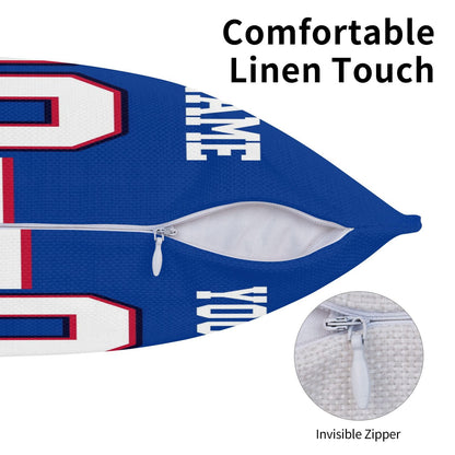 Custom Buffalo Bills Football Team Decorative Throw Pillow Case Print Personalized Football Style Fans Letters & Number Birthday Gift