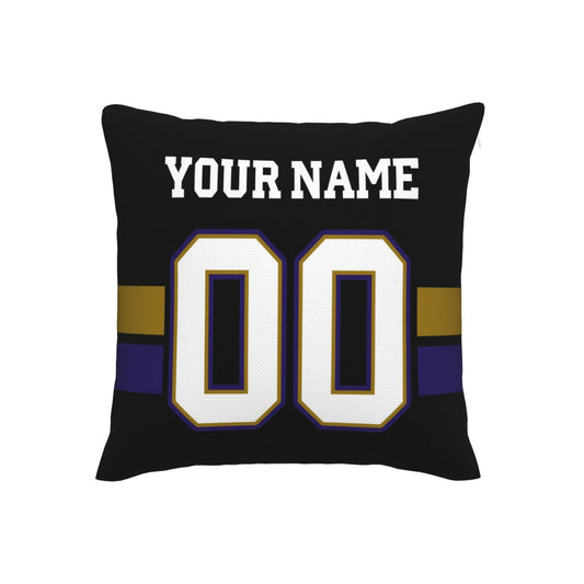Baltimore Ravens Letters Decorative Pillows Case Custom Game Pillowcase Name Number Block Print Square Art Deco Throw Pillow