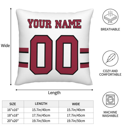 Arizona Cardinals Football Team Decorative Throw Pillow Case Print Personalized Football Style Fans Letters & Number Pillowcase Birthday Gift