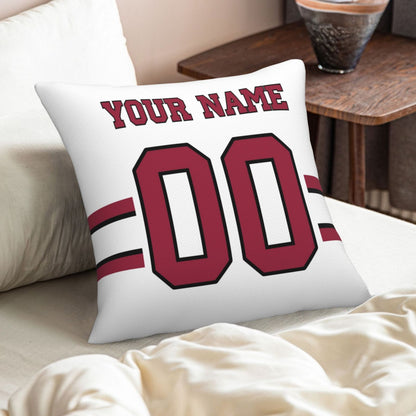 Arizona Cardinals Football Team Decorative Throw Pillow Case Print Personalized Football Style Fans Letters & Number Pillowcase Birthday Gift