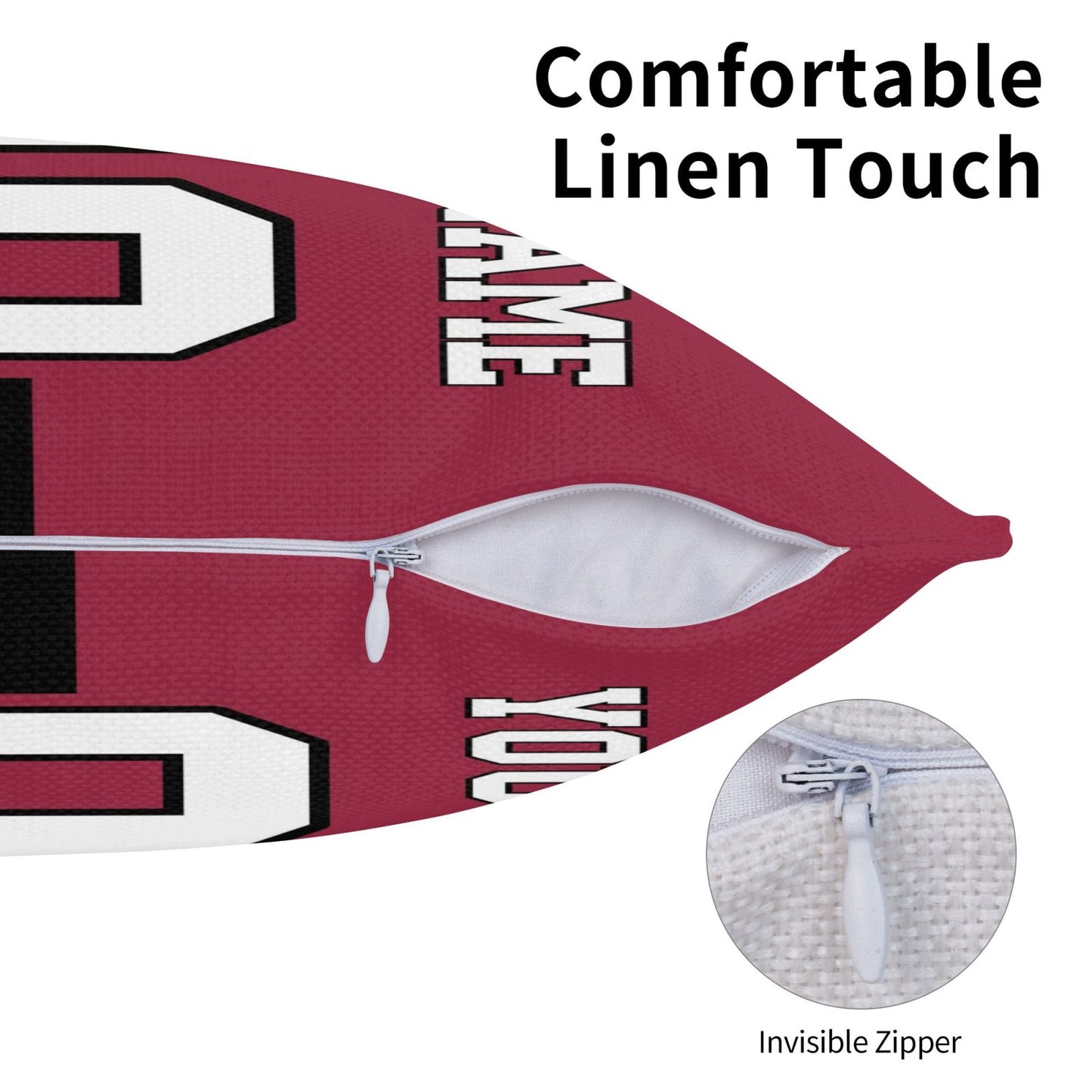 Arizona Cardinals Football Team Decorative Throw Pillow Case Print Personalized Football Style Fans Letters & Number Pillowcase Birthday Gift