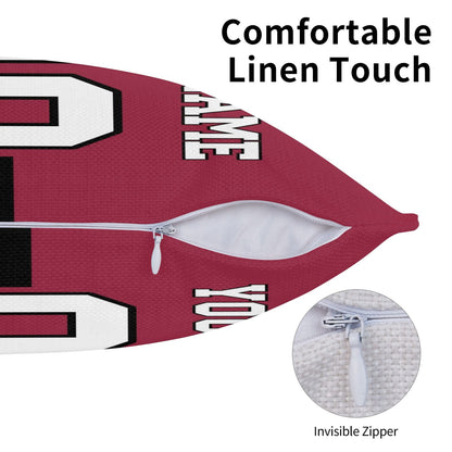 Arizona Cardinals Football Team Decorative Throw Pillow Case Print Personalized Football Style Fans Letters & Number Pillowcase Birthday Gift