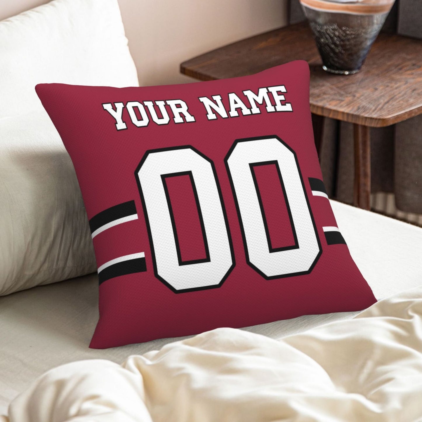 Arizona Cardinals Football Team Decorative Throw Pillow Case Print Personalized Football Style Fans Letters & Number Pillowcase Birthday Gift