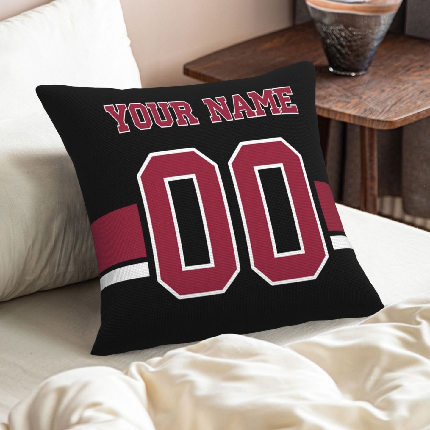 Arizona Cardinals Football Team Decorative Throw Pillow Case Print Personalized Football Style Fans Letters & Number Pillowcase Birthday Gift