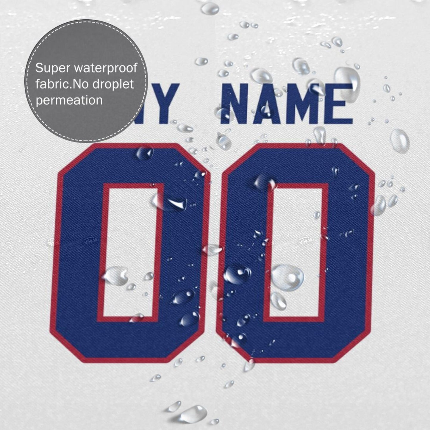 Custom Football New York Giants style personalized shower curtain custom design name and number set of 12 shower curtain hooks Rings