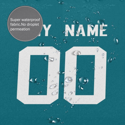 Custom Football Jacksonville Jaguars style personalized shower curtain custom design name and number set of 12 shower curtain hooks Rings