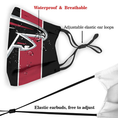 Custom Football Personalized GA.Falcon 01- Black Dust Face Mask With Filters PM 2.5