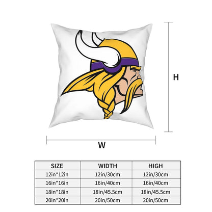 Custom Decorative Football Pillow Case Minnesota Vikings White Pillowcase Personalized Throw Pillow Covers