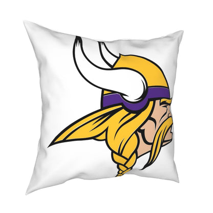 Custom Decorative Football Pillow Case Minnesota Vikings White Pillowcase Personalized Throw Pillow Covers